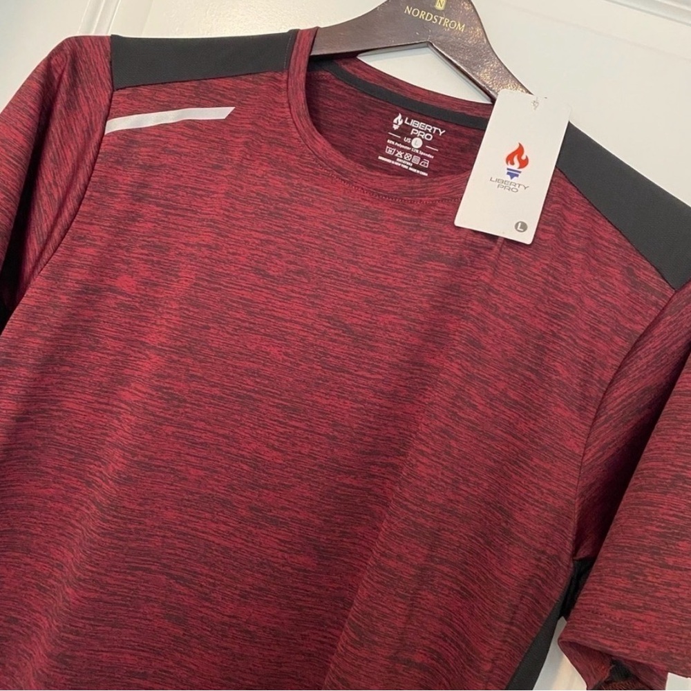 NEW Workout Liberty Pro Dri-Fit Burgundy Athletic T-Shirt -LRG